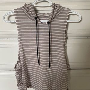 Zyia - striped cropped hoodie